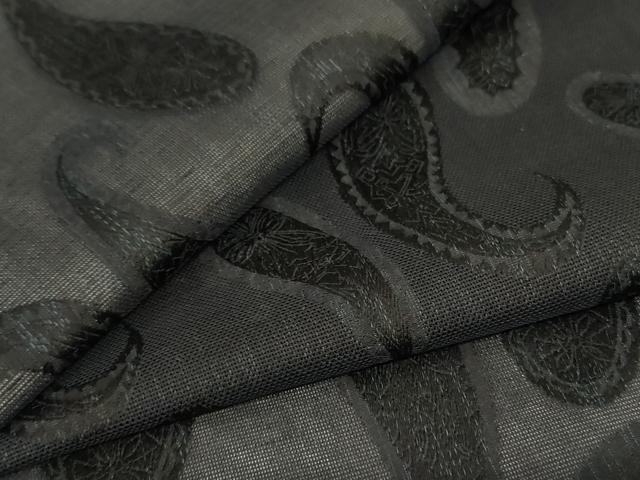 平和屋着物*夏物 小紋 紗 ペイズリー 正絹 逸品 AABJ2479jd