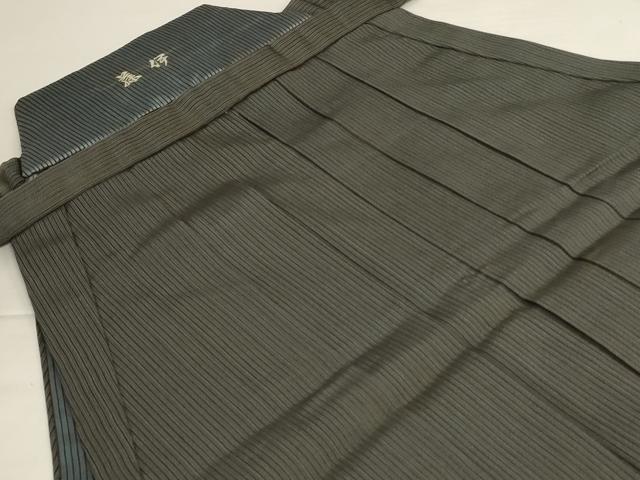平和屋着物*夏物 男性 馬乗り袴 縦絽 縞 正絹 逸品 AABJ2480jd