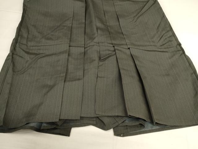 平和屋着物*夏物 男性 馬乗り袴 縦絽 縞 正絹 逸品 AABJ2480jd