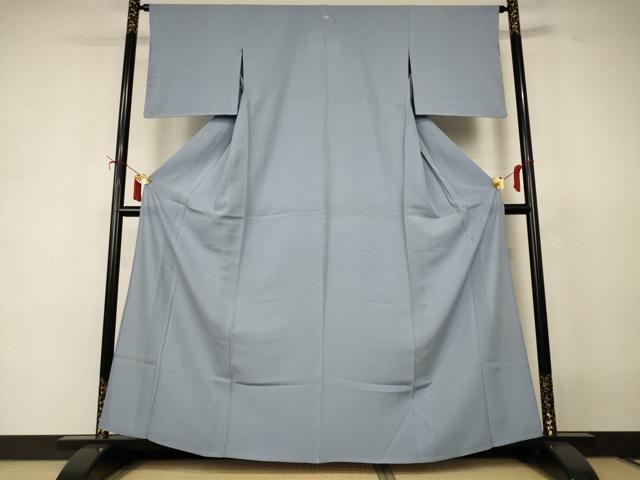 平和屋着物*夏物 色無地 絽 湊鼠色 正絹 逸品 AABJ2486jd