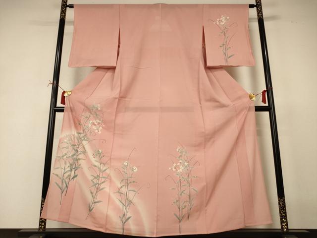 平和屋着物*夏物 訪問着 絽 草花文 暈し染め 正絹 逸品 未使用 AABJ2500jd