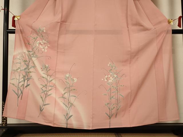 平和屋着物*夏物 訪問着 絽 草花文 暈し染め 正絹 逸品 未使用 AABJ2500jd