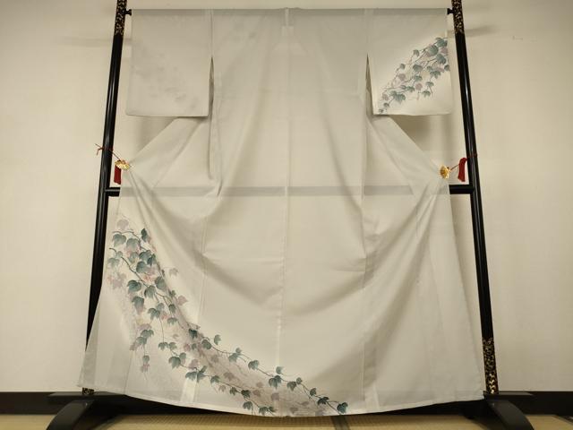 平和屋着物*夏物 訪問着 絽 蔦の葉文 暈し染め 洗える着物 AABJ2501jd
