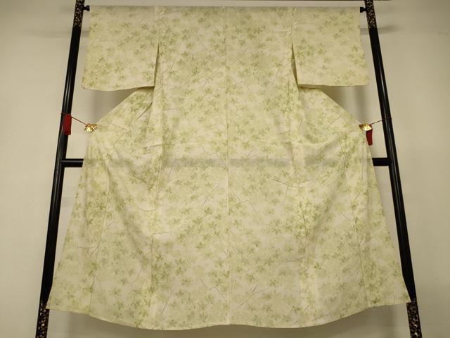 平和屋着物*夏物 小紋 絽 手描き 枝花文 正絹 逸品 AABJ2533jd