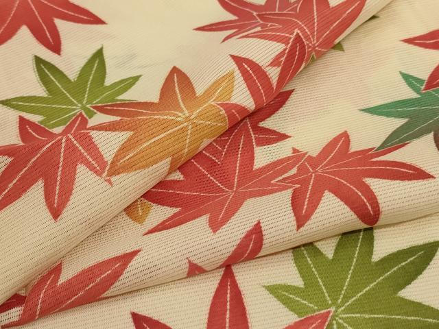 平和屋着物*夏物 振袖 絽 楓文 正絹 逸品 AABJ2535jd