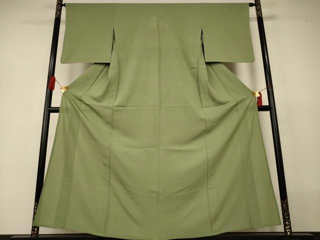 平和屋着物*夏物 色無地 絽 柳茶色 松坂屋扱い 正絹 逸品 AABJ2542jd