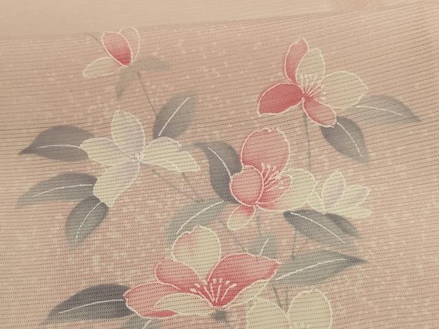 平和屋着物*夏物 小紋 絽 草花文 正絹 逸品 AABJ2546jd