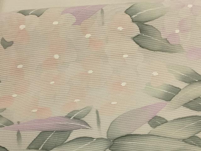 平和屋着物*夏物 訪問着 絽 手描き 草花文 正絹 逸品 AABJ2548jd