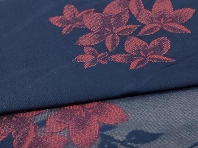 平和屋着物*夏物 小紋 紗 芝花文 正絹 逸品 AABJ2551jd