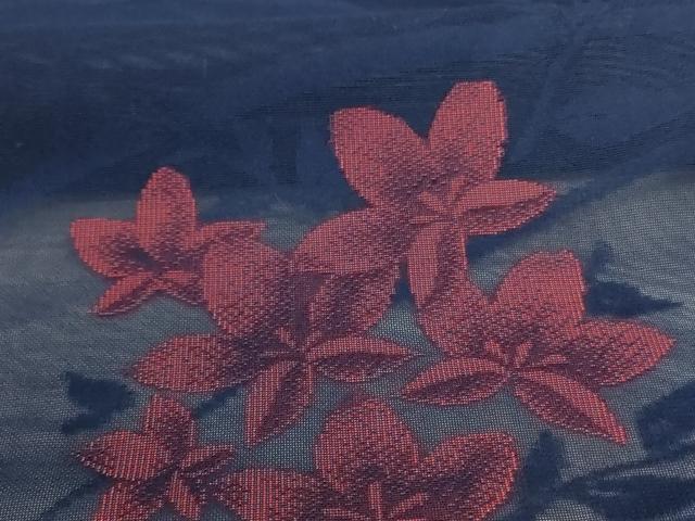 平和屋着物*夏物 小紋 紗 芝花文 正絹 逸品 AABJ2551jd