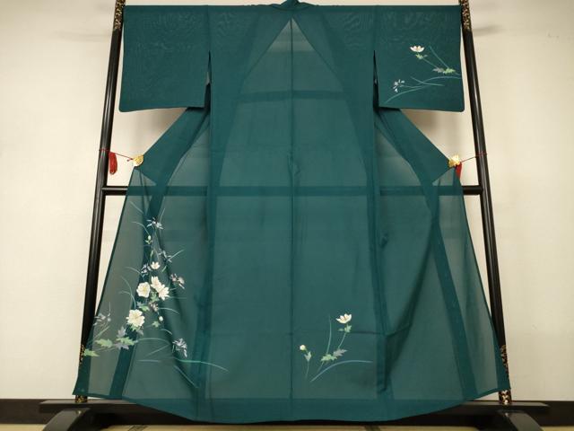 平和屋着物*夏物 訪問着 絽 草花文 正絹 逸品 AABJ2552jd