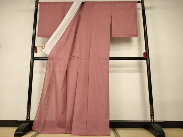 平和屋着物*夏物 色無地 絽 宗伝唐茶色 洗える着物 AABJ2554jd