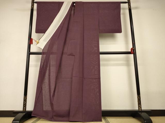 平和屋着物*夏物 色無地 絽 流水紋紗 濃色 正絹 逸品 AABJ2555jd