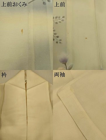 平和屋着物*夏物 訪問着 絽 流水草花文 暈し染め 正絹 逸品 AABJ2559jd