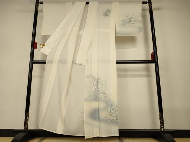 平和屋着物*夏物 訪問着 絽 流水草花文 暈し染め 正絹 逸品 AABJ2559jd