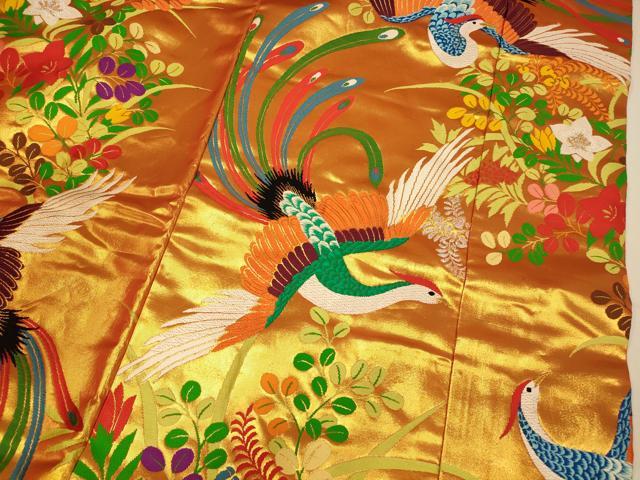 平和屋本店●色打掛 和装 婚礼 結婚式 花嫁 神社挙式 唐織 鳳凰草花文 金銀糸 逸品 AABJ2618fw