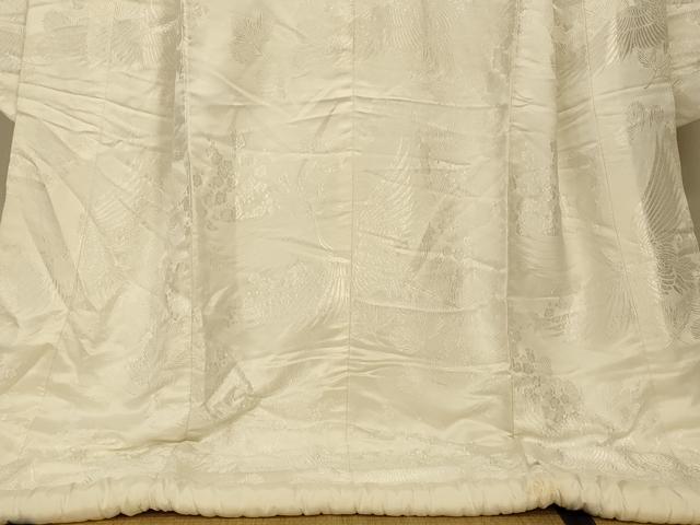 平和屋本店●白打掛 白無垢 和装 婚礼 結婚式 花嫁 神社挙式 唐織 飛鶴松梅文 逸品 AABJ2677fw
