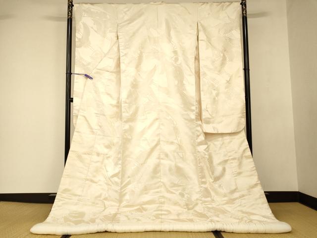 平和屋本店●白打掛 白無垢 和装 婚礼 結婚式 花嫁 神社挙式 唐織 飛鶴吉祥束ね熨斗文 逸品 AABJ2679fw