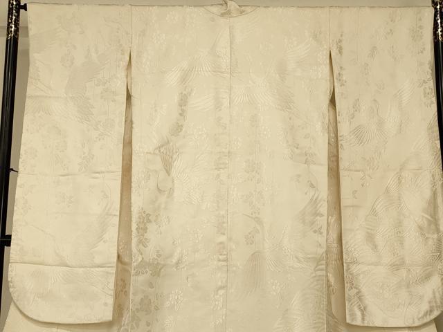 平和屋本店●白打掛 白無垢 和装 婚礼 結婚式 花嫁 神社挙式 唐織 飛鶴流水枝垂れ花文 逸品 AABJ2686fw