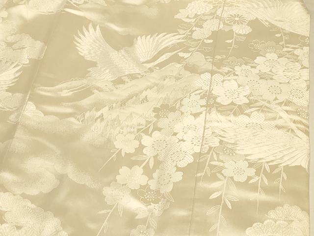 平和屋本店●白打掛 白無垢 和装 婚礼 結婚式 花嫁 神社挙式 唐織 飛鶴風景文 逸品 AABJ2691fw