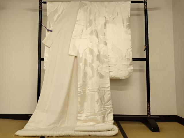 平和屋本店●白打掛 白無垢 和装 婚礼 結婚式 花嫁 神社挙式 唐織 飛鶴文 逸品 AABJ2699fw
