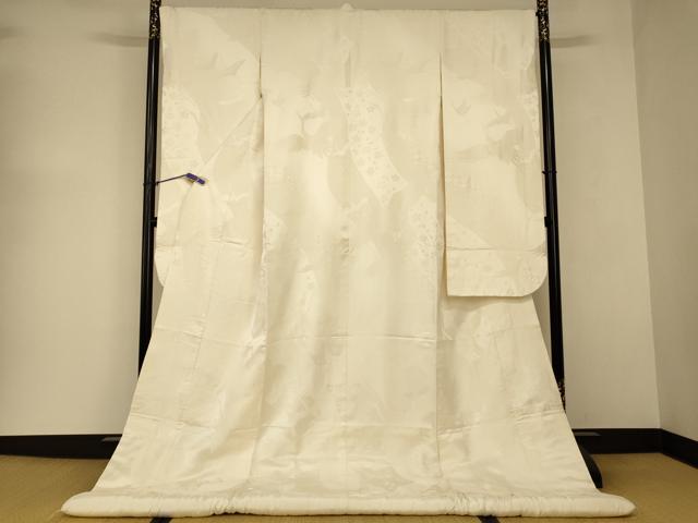 平和屋本店●白打掛 白無垢 和装 婚礼 結婚式 花嫁 神社挙式 唐織 飛鶴舞花文 逸品 AABJ2700fw