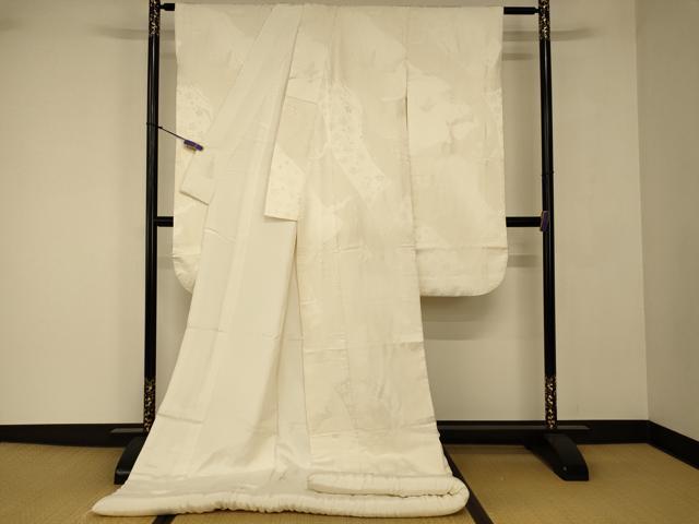 平和屋本店●白打掛 白無垢 和装 婚礼 結婚式 花嫁 神社挙式 唐織 飛鶴舞花文 逸品 AABJ2700fw