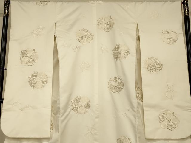 平和屋本店●白打掛 白無垢 和装 婚礼 結婚式 花嫁 神社挙式 駒刺繍 草花丸文 AABJ2711fw
