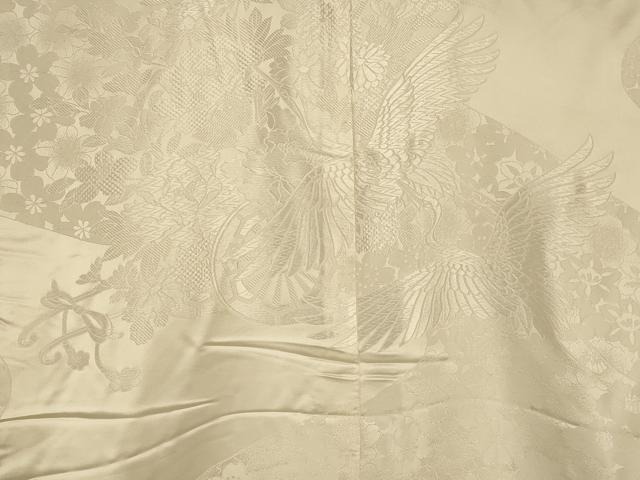 平和屋本店●白打掛 白無垢 和装 婚礼 結婚式 花嫁 神社挙式 唐織 飛鶴花車文 逸品 AABJ2716fw