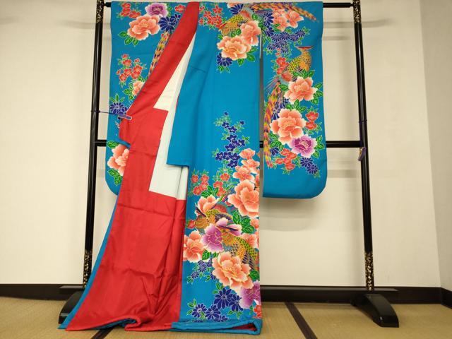 平和屋本店●お引きずり・お引き摺り・引き振袖 和装 結婚式 舞妓 芸妓 芸者 衣装 駒刺繍 草花雉文 暈し染め 金彩 AABJ2724fw