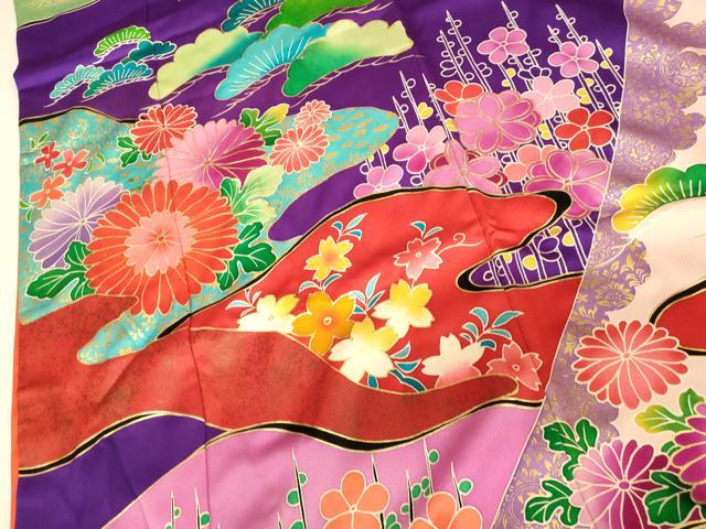 平和屋本店●お引きずり・お引き摺り・引き振袖 和装 結婚式 舞妓 芸妓 芸者 衣装 道長松梅文 金銀彩 AABJ2725fw