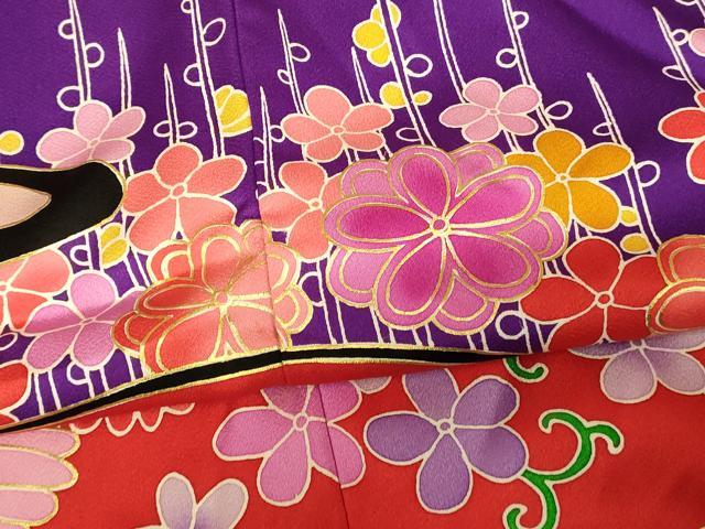 平和屋本店●お引きずり・お引き摺り・引き振袖 和装 結婚式 舞妓 芸妓 芸者 衣装 道長松梅文 金銀彩 AABJ2725fw