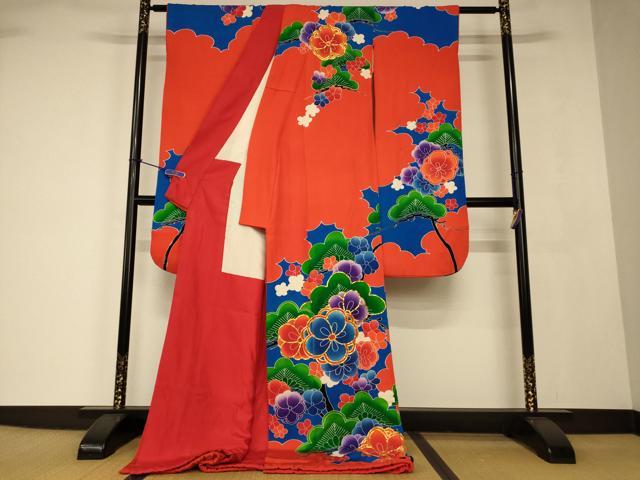 平和屋本店●お引きずり・お引き摺り・引き振袖 和装 結婚式 舞妓 芸妓 芸者 衣装 駒刺繍 雲取り松竹梅文 AABJ2726fw
