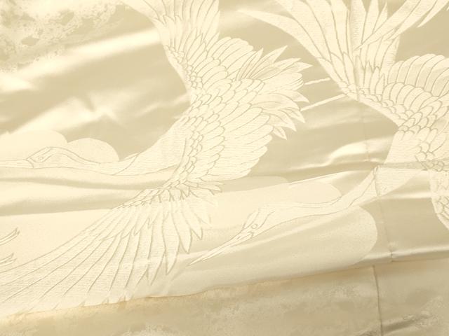 平和屋本店●白打掛 白無垢 和装 婚礼 結婚式 花嫁 神社挙式 唐織 飛鶴雲取り文 逸品 AABJ2728fw
