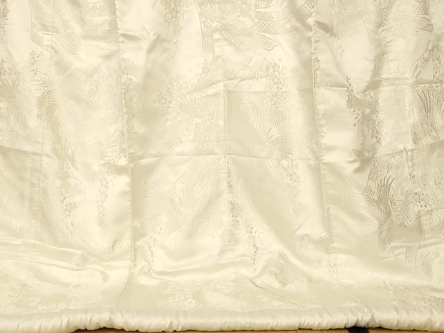 平和屋本店●白打掛 白無垢 和装 婚礼 結婚式 花嫁 神社挙式 唐織 飛鶴枝花束ね熨斗文 逸品 AABJ2729fw