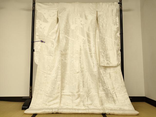 平和屋本店●白打掛 白無垢 和装 婚礼 結婚式 花嫁 神社挙式 唐織 孔雀草花文 逸品 AABJ2739fw