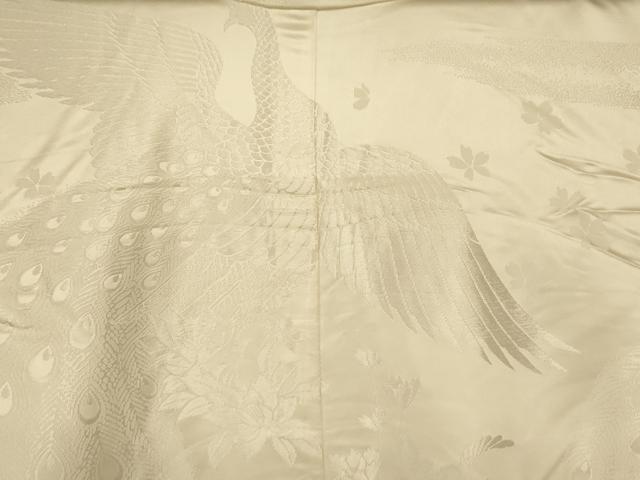 平和屋本店●白打掛 白無垢 和装 婚礼 結婚式 花嫁 神社挙式 唐織 孔雀草花文 逸品 AABJ2739fw