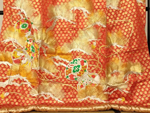 平和屋本店●色打掛 和装 婚礼 結婚式 花嫁 神社挙式 総刺繍 花鼓松文 金銀糸 逸品 AABJ2745fw