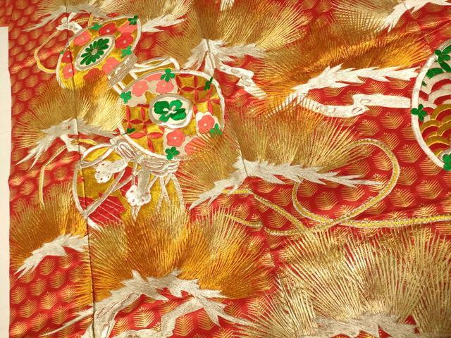 平和屋本店●色打掛 和装 婚礼 結婚式 花嫁 神社挙式 総刺繍 花鼓松文 金銀糸 逸品 AABJ2745fw