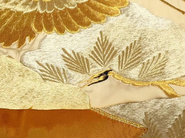 平和屋本店●色打掛 和装 婚礼 結婚式 花嫁 神社挙式 駒刺繍 飛鶴束ね熨斗松梅文 金銀糸 逸品 AABJ2752fw