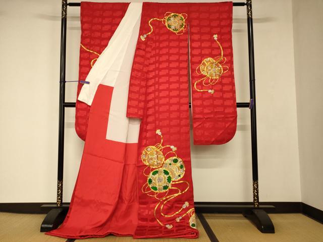 平和屋本店●お引きずり・お引き摺り・引き振袖 和装 結婚式 舞妓 芸妓 芸者 衣装 駒刺繍 花鼓文 金糸 逸品 AABJ2754fw