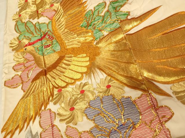 平和屋本店●色打掛 和装 婚礼 結婚式 花嫁 神社挙式 駒刺繍 鳳凰草花文 金銀糸 逸品 AABJ2759fw