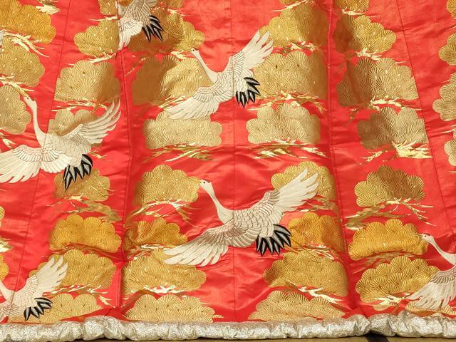 平和屋本店●色打掛 和装 婚礼 結婚式 花嫁 神社挙式 総刺繍 飛鶴松文 金銀糸 逸品 AABJ2760fw