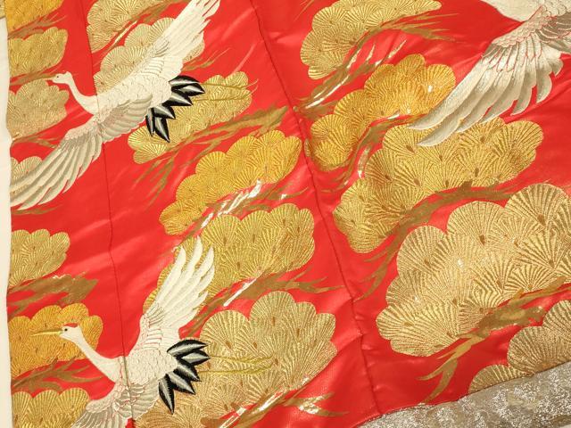 平和屋本店●色打掛 和装 婚礼 結婚式 花嫁 神社挙式 総刺繍 飛鶴松文 金銀糸 逸品 AABJ2760fw