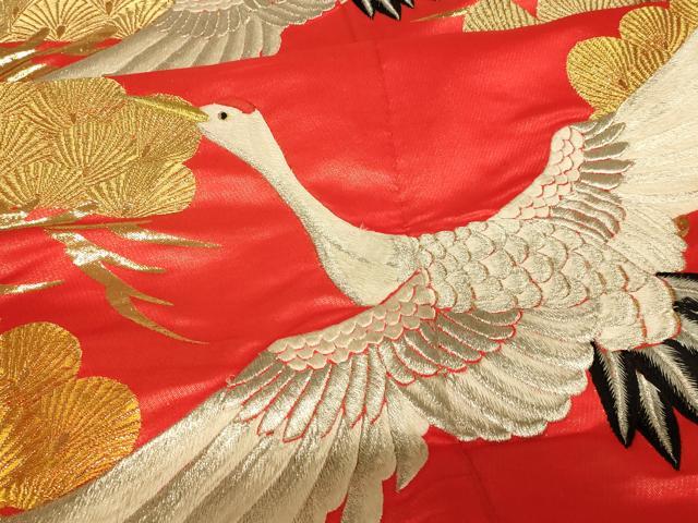 平和屋本店●色打掛 和装 婚礼 結婚式 花嫁 神社挙式 総刺繍 飛鶴松文 金銀糸 逸品 AABJ2760fw