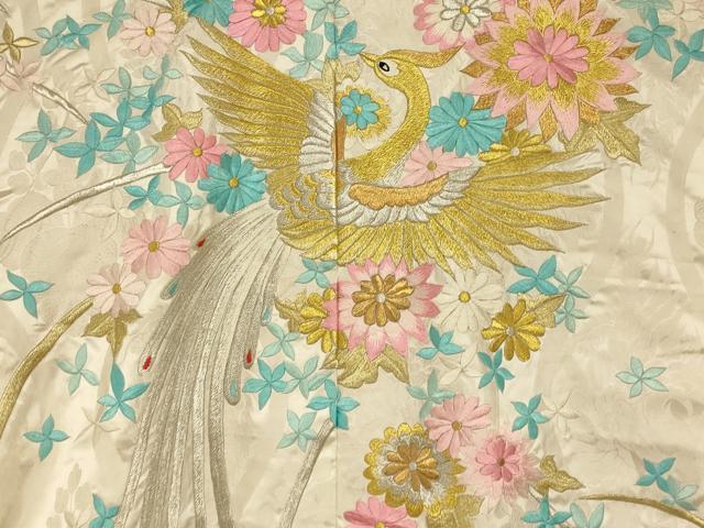 平和屋本店●色打掛 和装 婚礼 結婚式 花嫁 神社挙式 総刺繍 鳳凰草花文 金銀糸 逸品 AABJ2761fw
