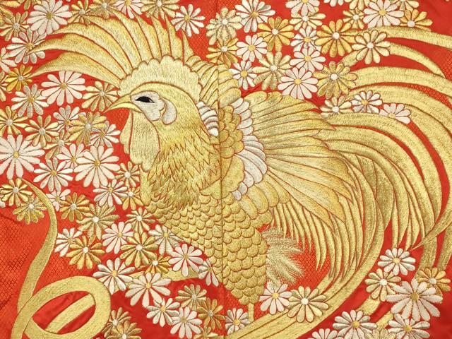 平和屋本店●色打掛 和装 婚礼 結婚式 花嫁 神社挙式 総刺繍 花鳥文 金銀糸 逸品 AABJ2765fw