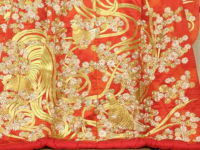 平和屋本店●色打掛 和装 婚礼 結婚式 花嫁 神社挙式 総刺繍 花鳥文 金銀糸 逸品 AABJ2765fw