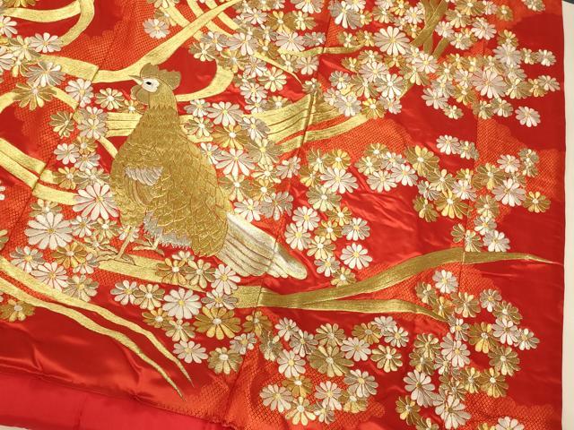 平和屋本店●色打掛 和装 婚礼 結婚式 花嫁 神社挙式 総刺繍 花鳥文 金銀糸 逸品 AABJ2765fw