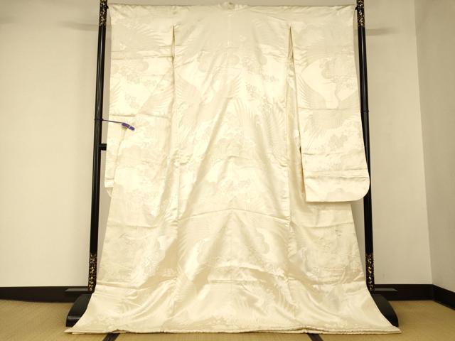 平和屋本店●白打掛 白無垢 和装 婚礼 結婚式 花嫁 神社挙式 飛鶴松梅文 逸品 AABJ2767fw